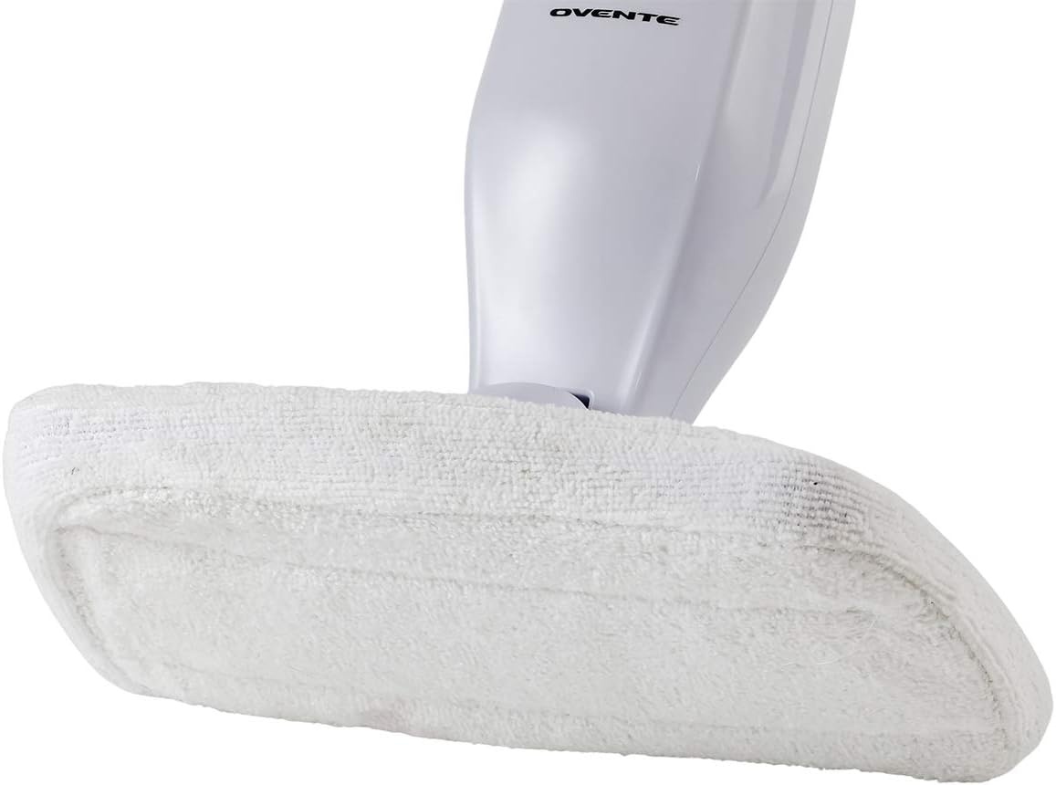 image:imageOVENTE Microfiber Steam Mop Pad Replacement Pack of 1 White ACPST2051