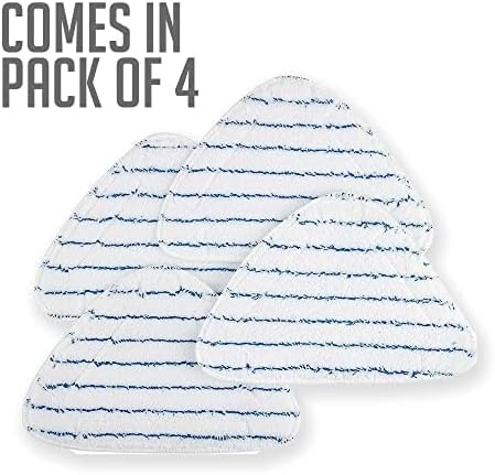 image:imageOVENTE Steam Mop Replacement Pads for ST405W Pack of 4 White ACPST4054White Pack of 4