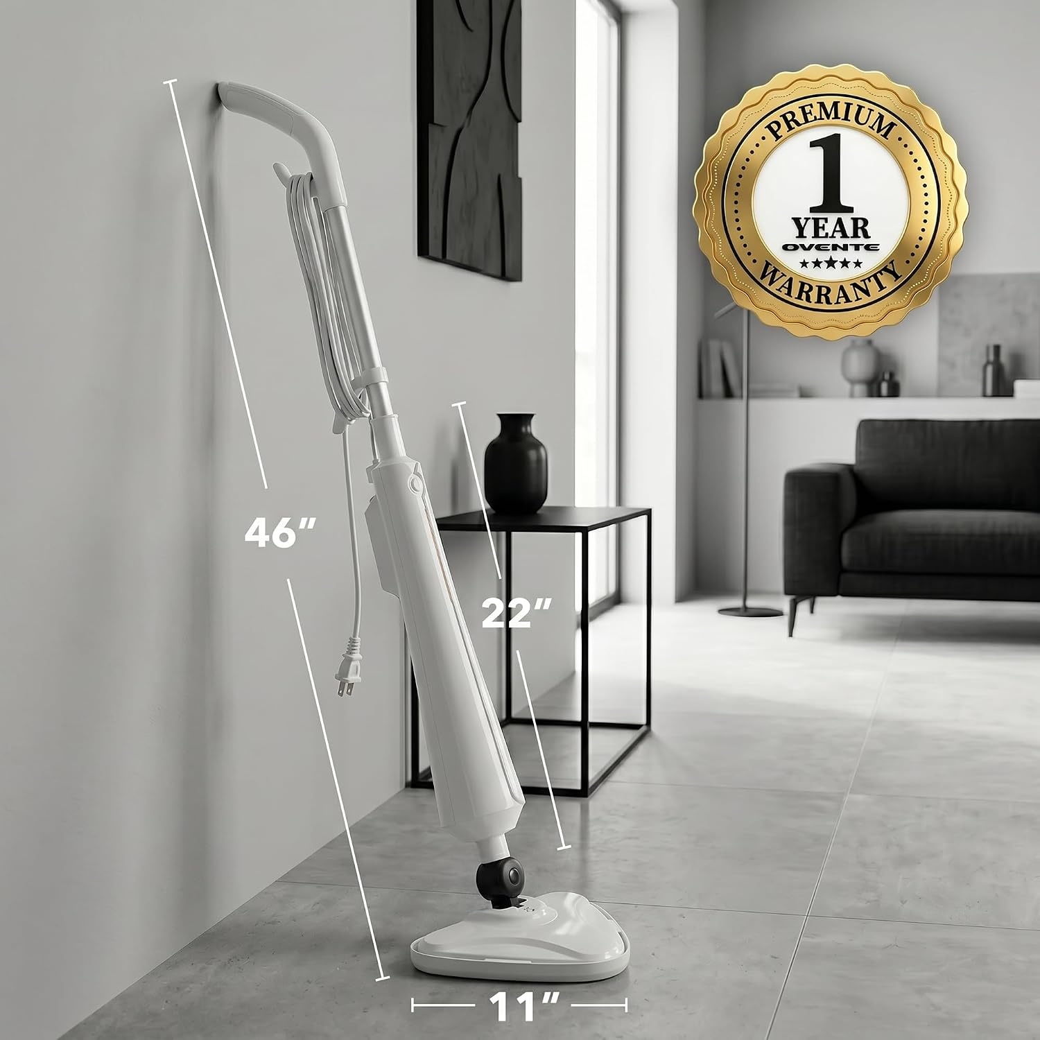 image:imageOVENTE Steam Mop Replacement Pads for ST405W Pack of 4 White ACPST4054White