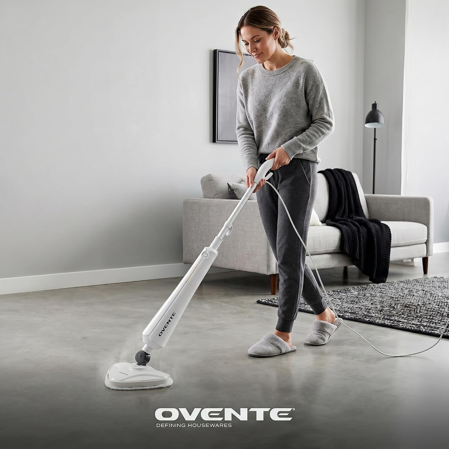 image:imageOVENTE Steam Mop Replacement Pads for ST405W Pack of 4 White ACPST4054White