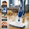 OVENTE 10-in-1 Steam Mop, 1500W, 400ml Removable Water Tank, Blue ST505BL